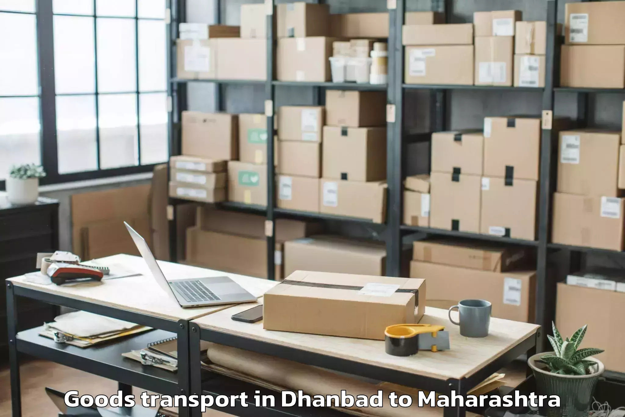 Expert Dhanbad to Mehkar Goods Transport